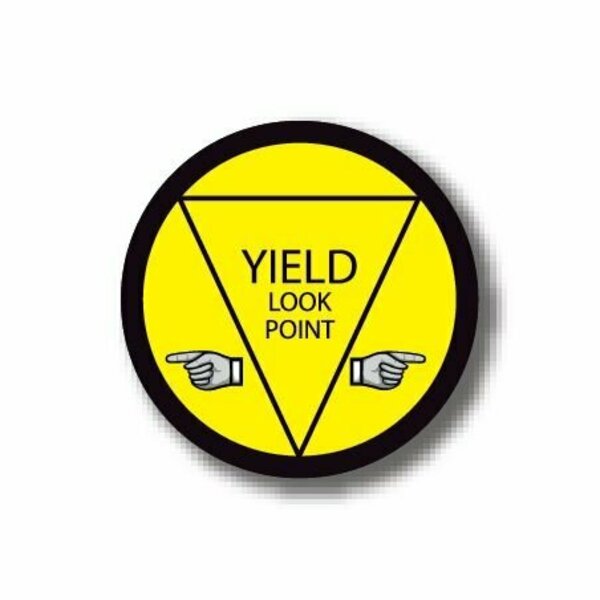 Ergomat 12in CIRCLE SIGNS - Yield Look Point DSV-SIGN 144 #1801 -UEN